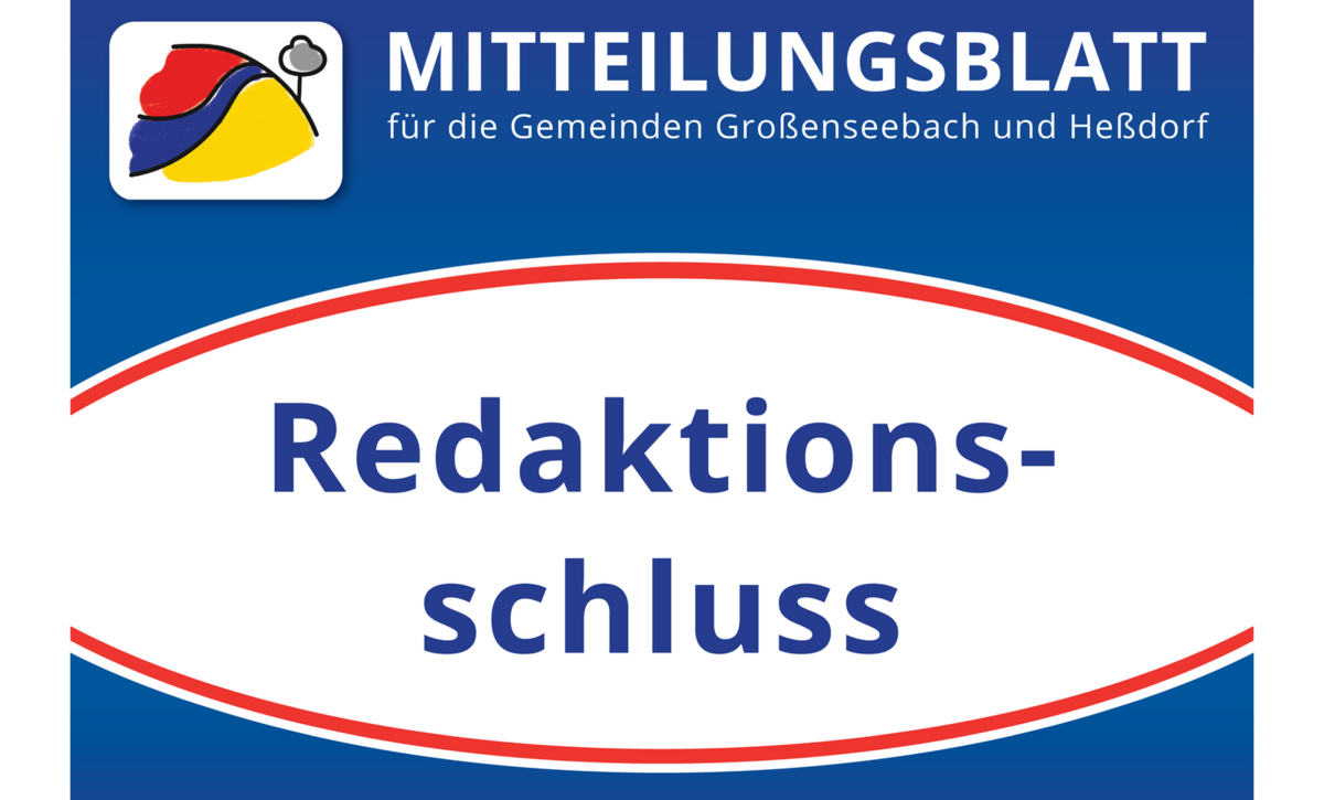 Mitteilungsblatt Redaktionsschluss