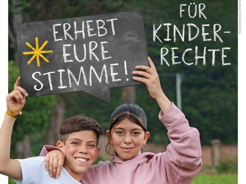 Plakat: Mach mit beim Sternsingen 2025 ... erhebe deine Stimme!