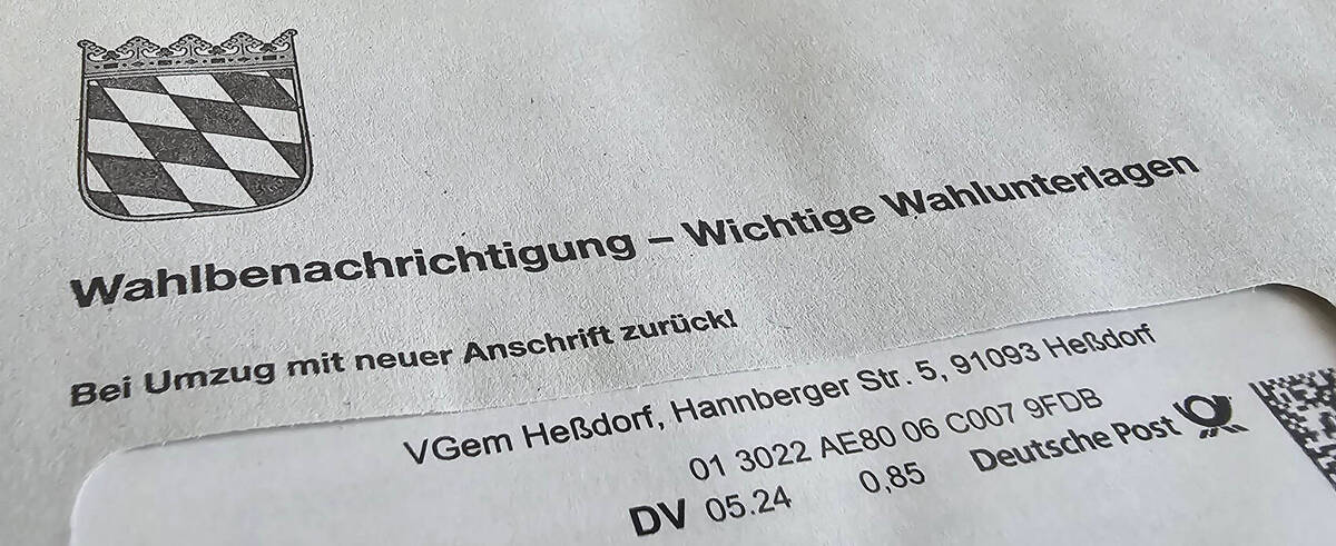 Brief mit Wahlbenachrichtigung