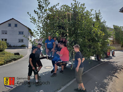 Es war ein bunter Reigen aus Kerwasburschen und weiteren Helfern, sonstigen Interessierten...