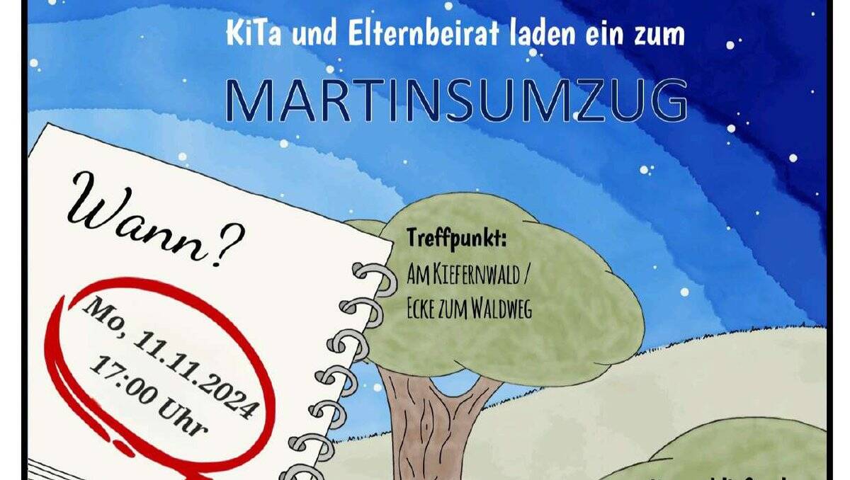 Martinsumzug Kita Seebachwichtel Großenseebach 11.11.2024 - Plakat